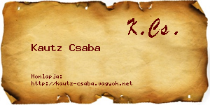 Kautz Csaba névjegykártya
