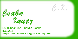 csaba kautz business card